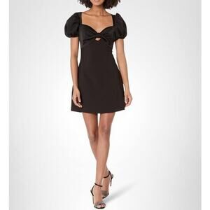 Likely Short Black Kit Dress Sz 2 NWT Bow Cutout Front Sexy LBD Cocktail